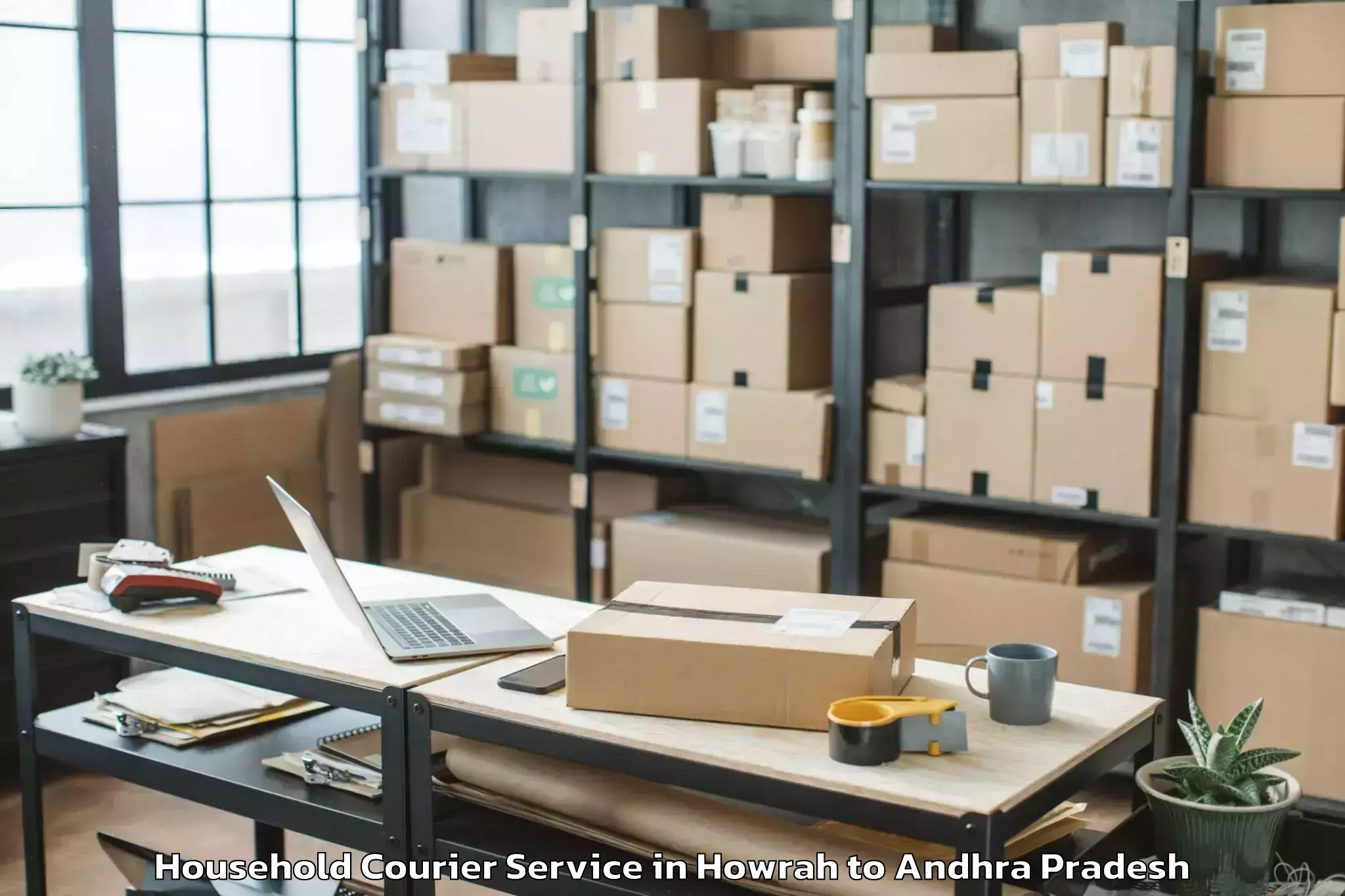 Book Howrah to Sattenapalle Household Courier Online